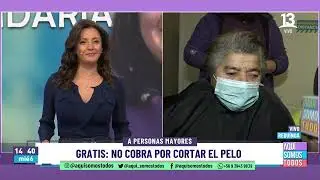 Peluquera solidaria que trabaja gratis para los adutos mayores. Aqu&iacute; Somos Todos, Canal 13.
