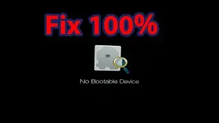 How to fix the No Bootable Device issue on a laptop.