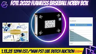 FOTL 2022 PANINI FLAWLESS BASEBALL HOBBY BOX DUTCH AUCTION LIVE