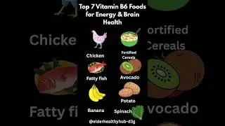 Top 7 Vitamin B6 Foods 🥑 Boost Energy & Sharpen Your Brain Naturally!#shorts#viral#trending#health