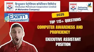 HPCL Executive Assistant 2025 | Computer Awareness & Proficiency | Top 10 Questions + FREE RESOURCE