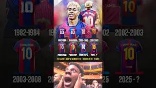 FC Barcelona&rsquo;s Number 10 Has Always Been An Iconic One And Lamine Yamal Is the Next to Wear It🌟🔟🤩