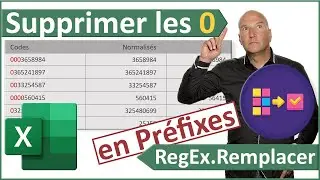 Suprrimer les z&eacute;ros en pr&eacute;fixes des codes num&eacute;riques avec Excel