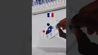 France flag color mixing😊👌. #franceflag #creativemix