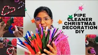 🎅🎄 Pipe Cleaner Christmas Decoration DIY | 4 Creative Craft Items for Home | Part 1 | Linni Universe