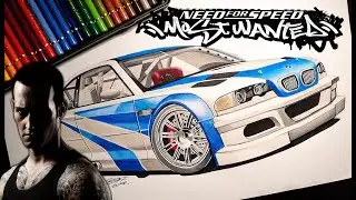THE MOST WANTED BMW M3 GTR | Drawing Time Lapse #needforspeed #bmw #bmwm3gtr #nfsmostwanted