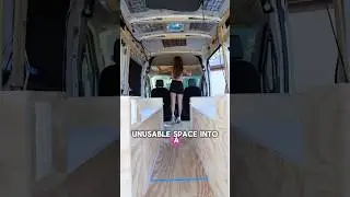 DIY Headliner Shelf In My Ford Transit Van Build #shorts #vanbuildseries