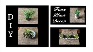 EASY DIY FAUX PLANT DECOR USING A METAL LAMP SHADE / REPURPOSE @allupinmypersonalspace