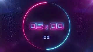 Neon Pulse: 5-Minute Countdown
