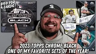 NEW RELEASE: 2023 TOPPS CHROME BLACK BASEBALL HOBBY BOX! $150 FOR FOUR CARDS! I LOVE THIS SET!