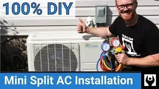 DIY Mini Split AC Installation - Air Conditioning Install without Professional Help