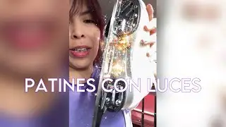 PATINES CON LUCES!,✨⛸️⛸️😱#patinesdehielo  #patinajesobrehielo