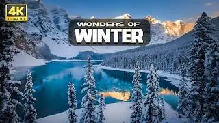 Winter Wonderland 4K | Snowy Mountains & Relaxing Nature Music