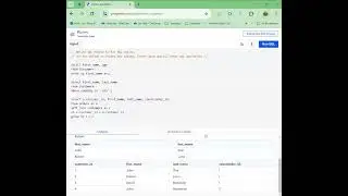 Using Online SQL Editor to Execute Simple SQL Queries