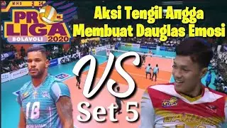 Set Terakhir Lamongan Sadang(MHS) VS Jakarta Garuda(JGA), Aksi Tengil Angga Membuat Douglas Emosi