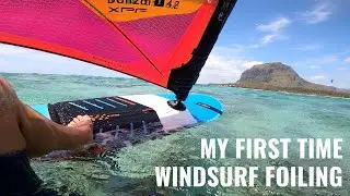My first time windsurf foiling /eng subs/