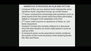 Narrative Strategies in Film & Fiction