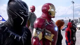 Team Iron Man vs Team Cap - Airport Battle Scene - Captain America: Civil War - Movie CLIP HD