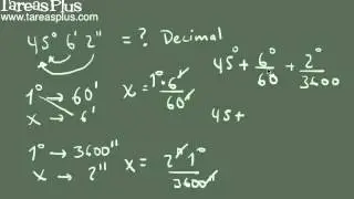 Convertir grados, minutos y segundos a  grados decimales
