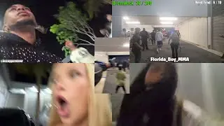 Antonio Brown Shooting Incident All Angles Synchronized - Adin Ross Boxing Event Chaos