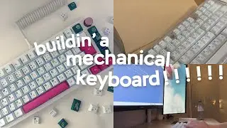 building a mechanical keyboard 🎀⌨️ unboxing glorious gmmk pro, epbt ramenstop, typing test