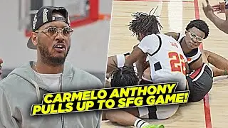 Carmelo Anthony Watches Bryce James Gets SCRAPPY!! Physical Game Goes DOWN TO THE WIRE!!