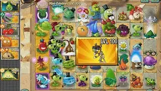 PvZ 2 - Mini Anubis LVL 100 vs Todas las Plantas LVL 1000