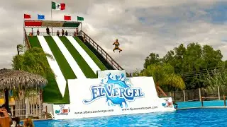Slip N Fly Epic Jump! 💦🚀  Unbelievable Water Slide Moments at El Vergel Tijuana Mexico