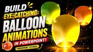Hot Air Paper Multi Colors Sky Lantern Hot Air Balloon Animation In PowerPoint