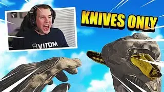 WINNING a GAME with KNIVES ONLY?? (Modern Warfare)