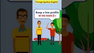 Keep a low profile meaning in Hindi and English #IdiomsHindiMeaning