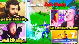 NINJA *STILL CRIES* OVER CONTROLLER after LEGACY SETTINGS REMOVED! SYPHERPK REACTS Fortnite Season 2