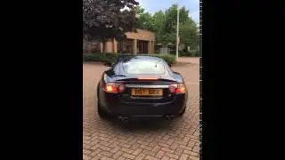 Jaguar XKR Exhaust Sound - Flames/Pops after Decat