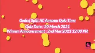 Amazon Daily Quiz, 20 March 2021