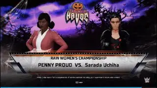 Wwe 2K25 Penny proud vs Sarada Uchiha Raw Women champion match