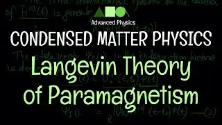 Condensed Matter Physics - Paramagnetism : Langevin Theory of Paramagnetism