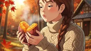 A Quiet Autumn Day | Crunchy Leaves & Roasted Sweet Potatoes (Ghibli-Style ASMR)