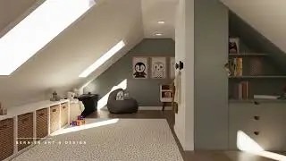 Kids Bedroom Custom Interior Design | 3D Photorealistic Rendering Virtual Walkthrough Video