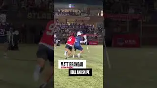 Matt Brandau with the roll and snipe under the lights at Atlas Cup. #shorts #lacrosse