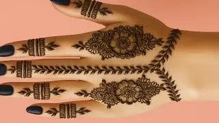 Very Easy Back Hand Mehndi Design |Simple Flower Trail Henna for Beginners |Latest Arabic Style 2025