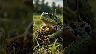 Bullfrog: The Frog That Eats Everything! 🐸🔥#shorts #bullfrog #animalfacts