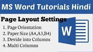 Word Layout Page Setup | MS Word Tutorial for Beginners #mswordtutorialforbeginners #mswordtutorial