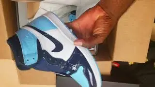 Air jordan 1 UNC/blue chill  Quick unboxin review