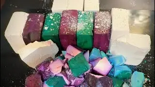 Crispy City Demolition Day ⛪️ ASMR Crispy Dyed Chalk Crush with Relaxing Sounds 💞