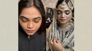 Nikah bridal makeup🧿soft shimmery eyes 👀 very natural makeup 🤗 like your second skin 💖 