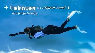 Swimming Underwater wearing BiFins and Monofins at HOme💦Original Underwater Sound 💦