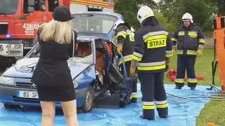 Pokaz ratownictwa drogowego w wykonaniu OSP KSRG JOT Pawłosiów.