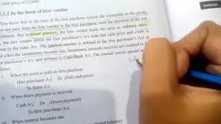 Hire purchase accounts ( part 1)
