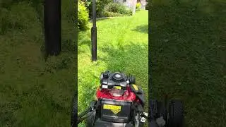 New Troy-Bilt 3:1 Self-Propelled Lawn Mower, 21-in bogged down because some wet grass. #lawnmowers