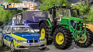LS19 FarmerTown 2 #63: CAMPING-Wagen mit Traktor ziehen - CAMPINGPLATZ wird von Polizei geräumt